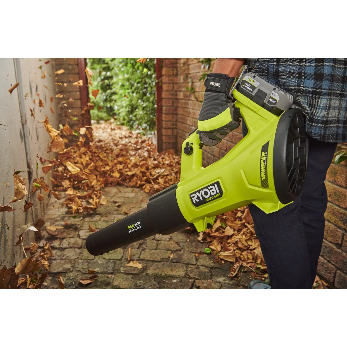 Soplador Ryobi® Turbo Jet Whisper™ sin escobillas ONE+ HP™ de 18 V (3 años de garantía)